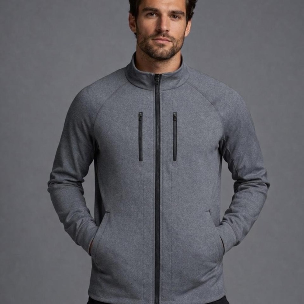 Men's Lululemon Shift Jacket Grey zip up with pockets L 0019